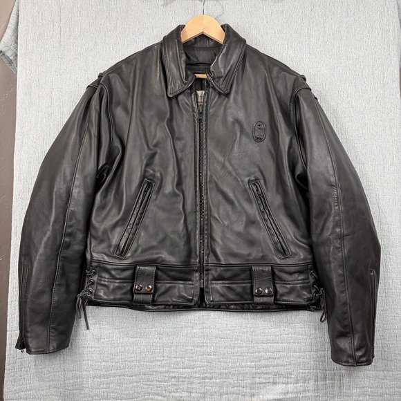 Vintage TAYLOR'S LEATHERWEAR Leather Jacket POLICE BOMBER Thinsulate Liner 46